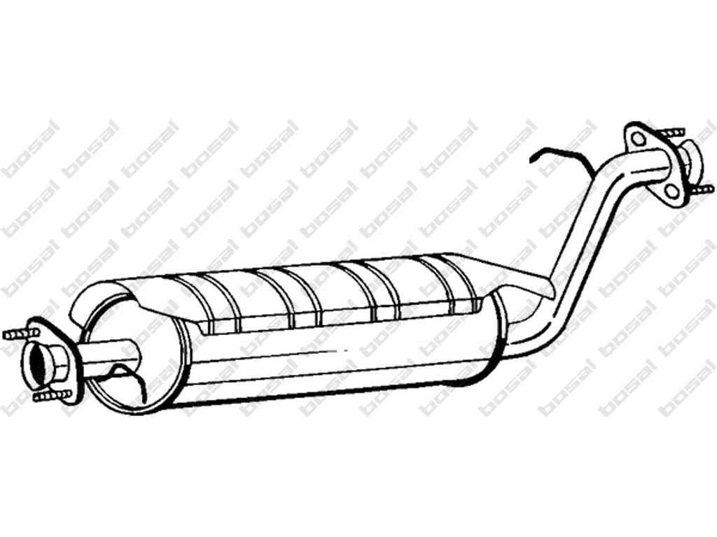 Centre Muffler, See accessories list for additionally required parts:  