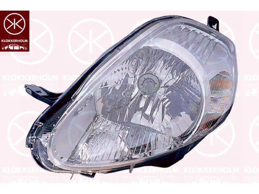 Headlight, Number of pins: 7, Illuminance [lx]: 17.5, Right, H4, with motor for headlamp levelling
