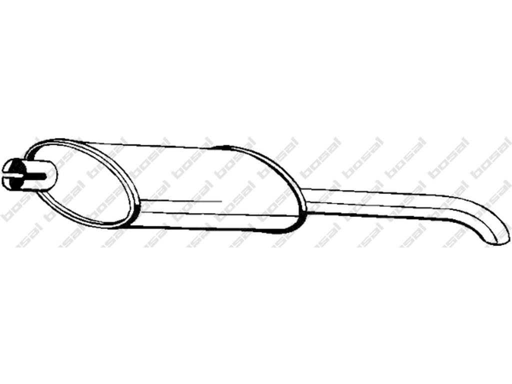 Rear Muffler, See accessories list for additionally required parts:  