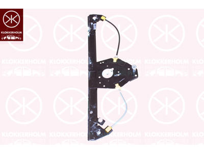 Window Regulator, without electric motor, Electric, Left Rear