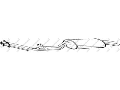 Rear Muffler, See accessories list for additionally required parts:  