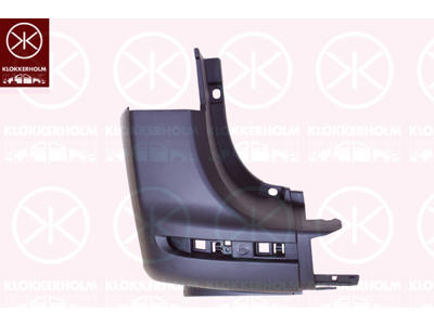 Bumper, black, Left Rear, Corner Panel