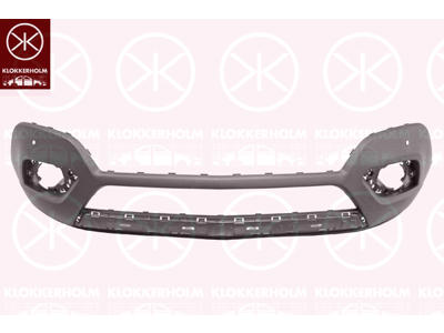 Bumper, with hole(s) for park assist (parallel parking), Front, black, Lower