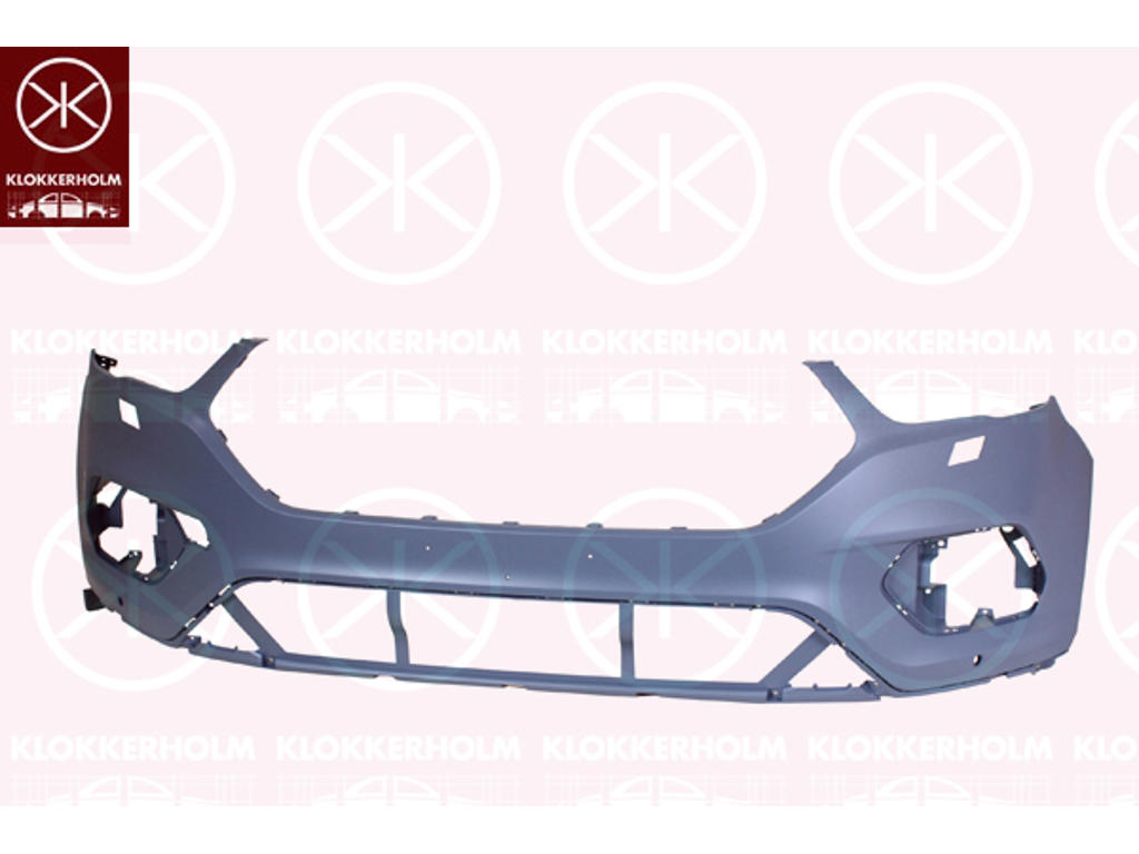 Bumper, Front, with hole(s) for park distance control, with hole(s) for washer nozzle, Number of bores: 2, not for trim level: ST-LINE, w/primer