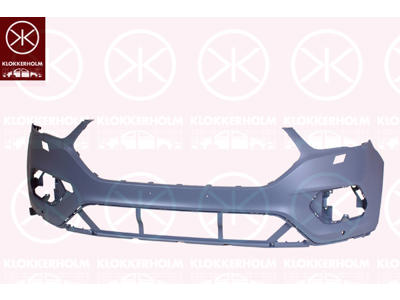 Bumper, Front, with hole(s) for park distance control, with hole(s) for washer nozzle, Number of bores: 2, not for trim level: ST-LINE, w/primer