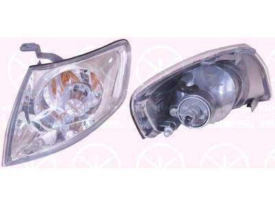 Direction Indicator, with bulb holder, white, Left Front