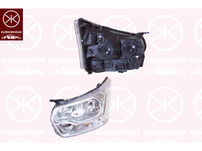 Headlight, Left, H7, H15, with motor for headlamp levelling