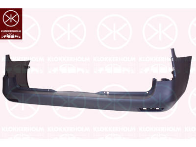 Bumper, for vehicles with blind spot assistant, Rear, grey, long wheelbase, Axle Distance [mm]: 3430