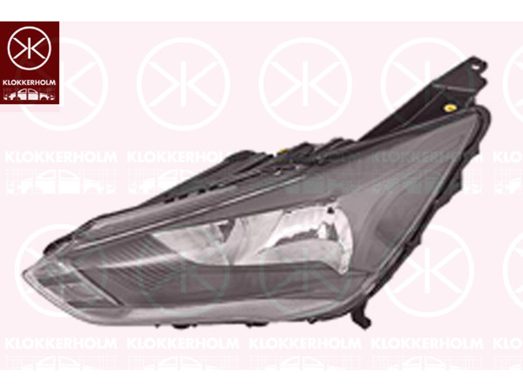 Forlygte, Sport, venstre, H7/H1, med kørelys (LED), med indstillingsmotor for LWR, Valeo