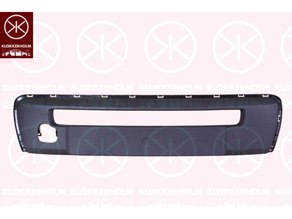 Ventilation Grille, bumper, Front, Grained, black, Centre Section