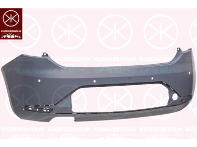 Bumper, w/primer, Rear, with hole(s) for park distance control, Trim Level: FR