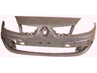 Bumper, w/primer, Front, with arrangement for front fog light