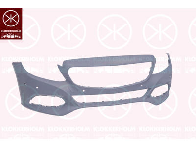 Bumper, with hole(s) for park assist (parallel parking), Number of bores: 6, Front, w/primer