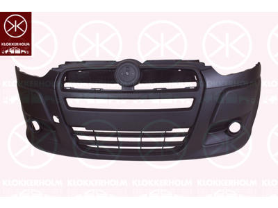 Bumper, Front, with hole(s) for fog lights, Trim Level: Cargo, Partial primed