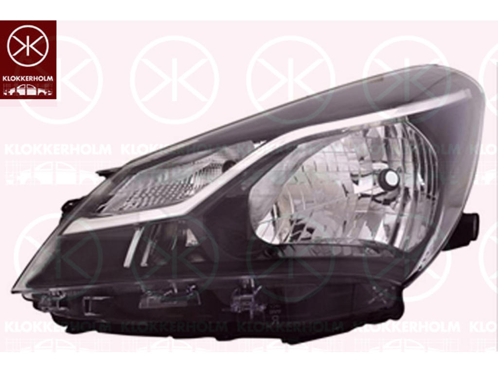 Headlight, Left, H4, W21/5W, WY21W, with motor for headlamp levelling