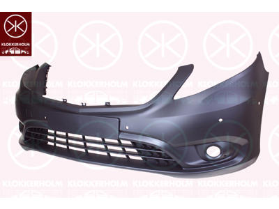 Bumper, w/primer, Front, with hole(s) for fog lights, with hole(s) for park distance control