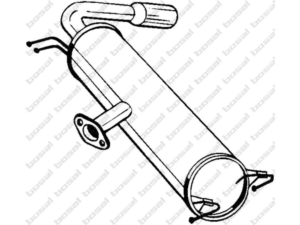 Rear Muffler, See accessories list for additionally required parts:  