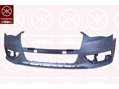 Bumper, Front, with hole(s) for park assist (parallel parking), Number of bores: 4, w/primer