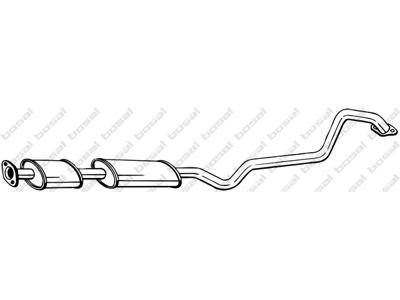 Centre Muffler, See accessories list for additionally required parts:  