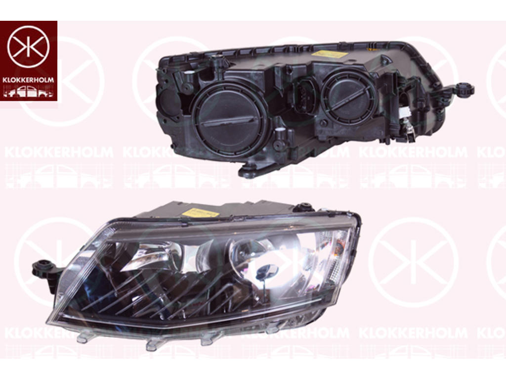 Headlight, Right, Bi-Xenon, with daytime running light (LED), with dynamic bending light, with motor for headlamp levelling, without control unit for Xenon, D3S (Gas Discharge Lamp), AL