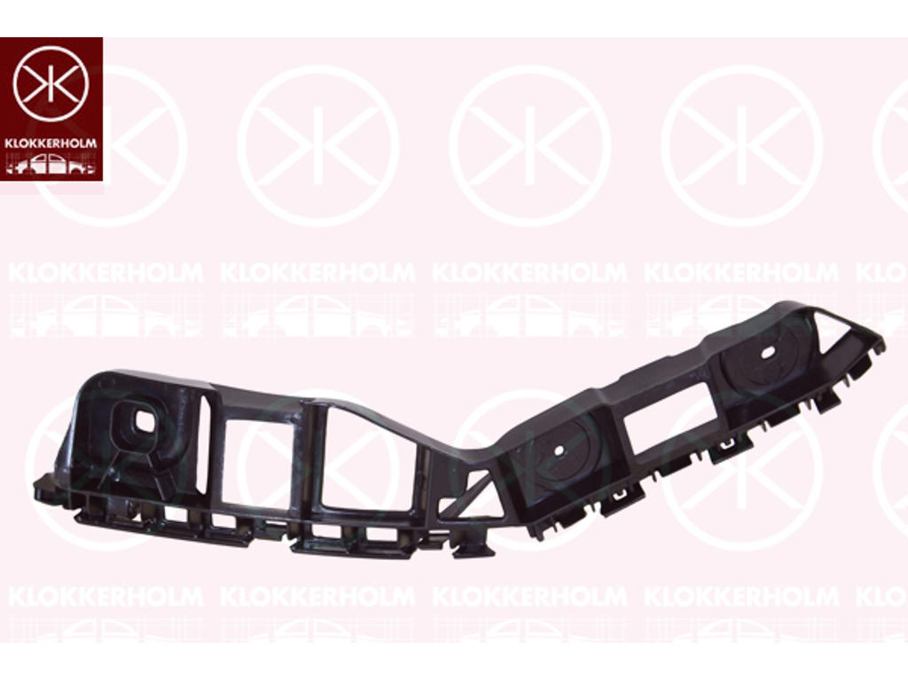 Houder, bumper, Kunststof, Links achter