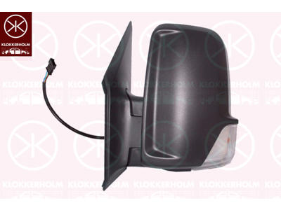 Exterior Mirror, Vehicle Equipment: for vehicles without lane keeping assist, Left, for electric mirror adjustment, with cable, Number of pins: 6, with indicator, Heatable, Convex, T15 16W