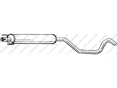 Centre Muffler, See accessories list for additionally required parts:  