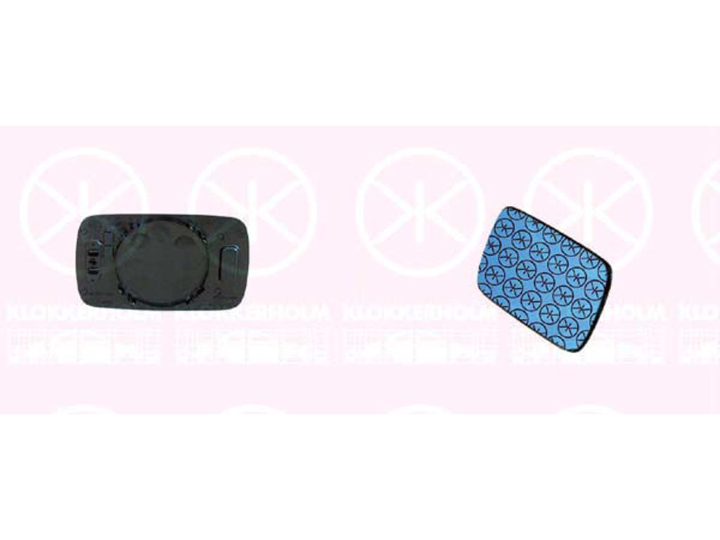 Mirror Glass, exterior mirror, Plan, Heatable, blue, Left