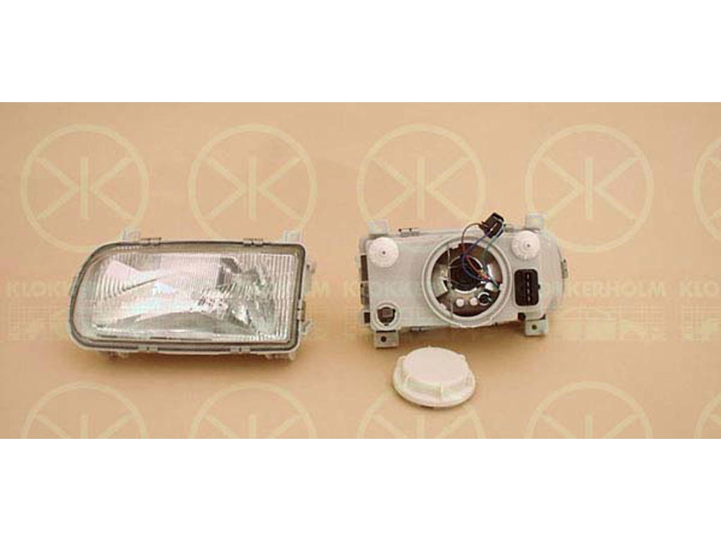 Headlight, H4, for vehicles with headlight levelling, Right, Illuminance [lx]: 17.5