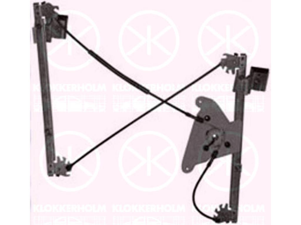 Fönsterhiss, 4-drs, OE-type, utan elmotor, elektrisk, till höger fram
