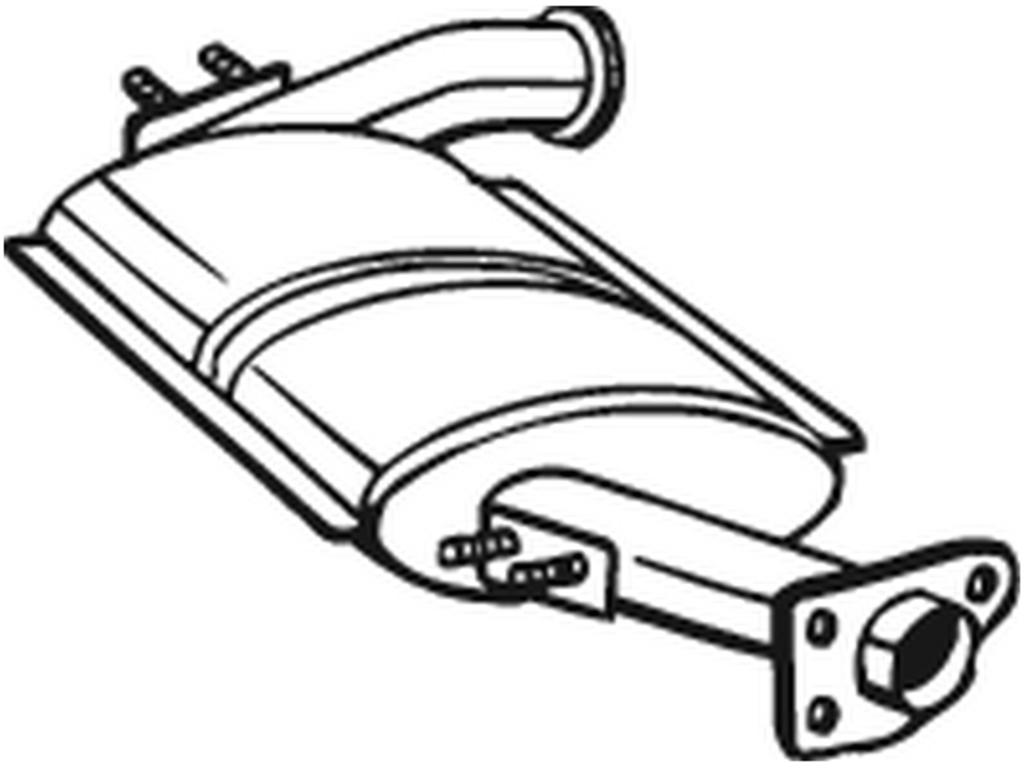 Catalytic Converter, with mounting parts, Euro 4