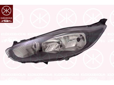 Headlight, Left, Illuminance [lx]: 17.5, H7, H15, Housing Colour: black, with motor for headlamp levelling