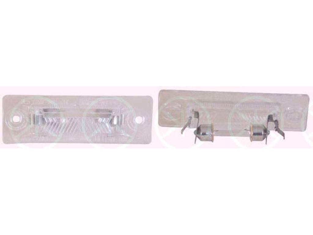 Licence Plate Light, both sides, with bulb holder