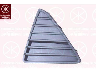 Ventilatiegrille, bumper, voor voertuigen zonder park distance control, donkergrijs, Links voor