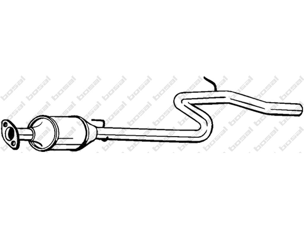 Catalytic Converter, with mounting parts, Euro 4