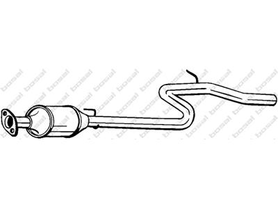 Catalytic Converter, with mounting parts, Euro 4
