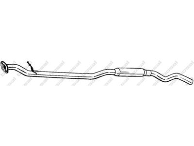 Centre Muffler, See accessories list for additionally required parts:  