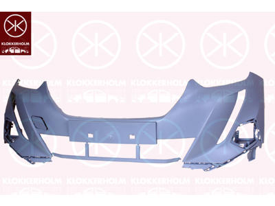 Bumper, Front, with hole(s) for park distance control, Number of bores: 2, w/primer