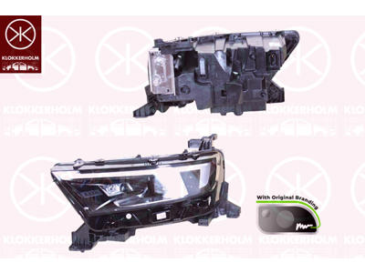 Headlight, Left, LED, Light Design: Matrix, with lettering, with motor for headlamp levelling, Valeo