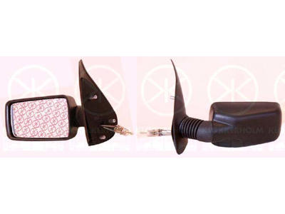 Exterior Mirror, 4-dr, Control: cable pull, Plan, Left, not ECE approved