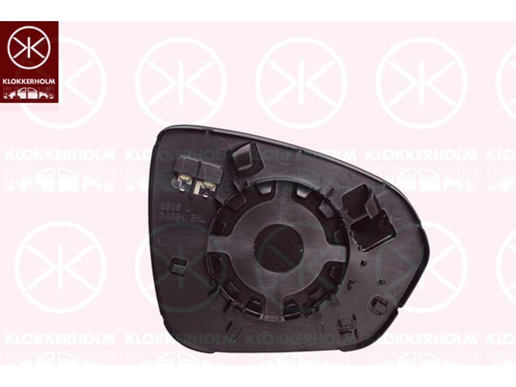 Mirror Glass, exterior mirror, Left, Heatable, Convex