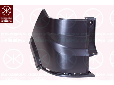 Pare-chocs, noir, arrière gauche