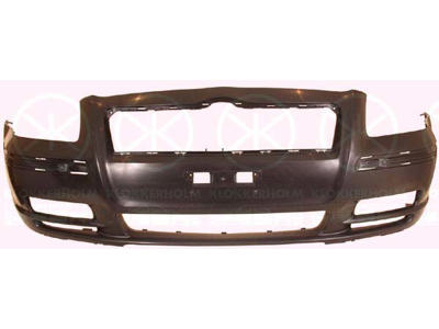 Bumper, Front, Smooth, black, with hole(s) for fog lights