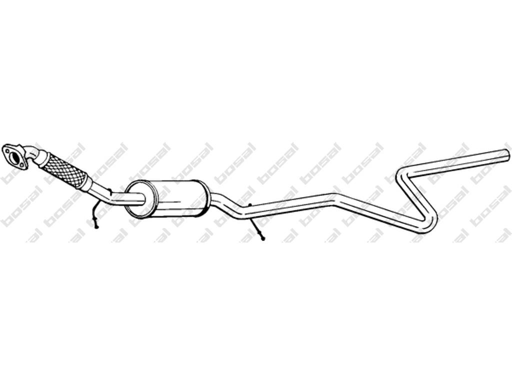 Centre Muffler, See accessories list for additionally required parts:  