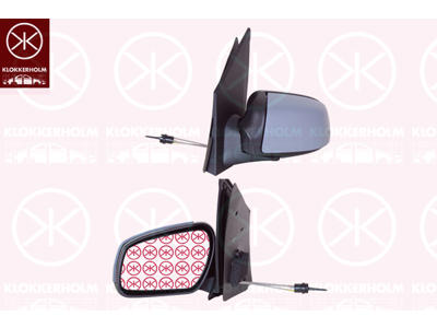 Buitenspiegel, rechts, Instellen: kabel, primer, Bol-vormig