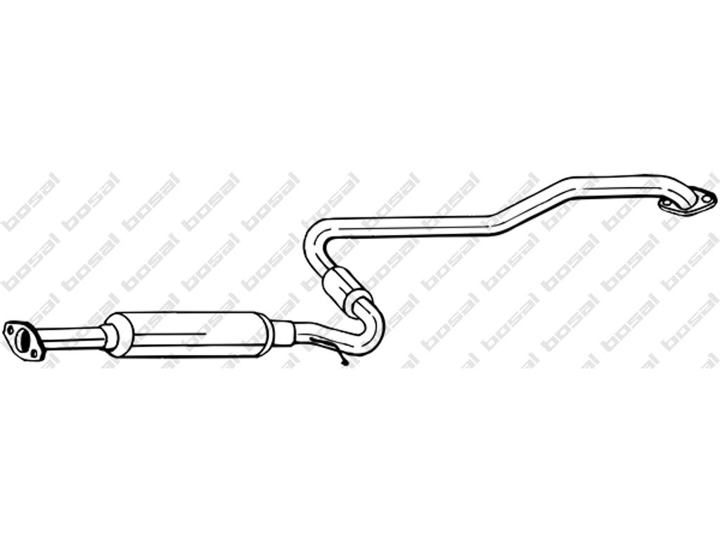 Centre Muffler, See accessories list for additionally required parts:  