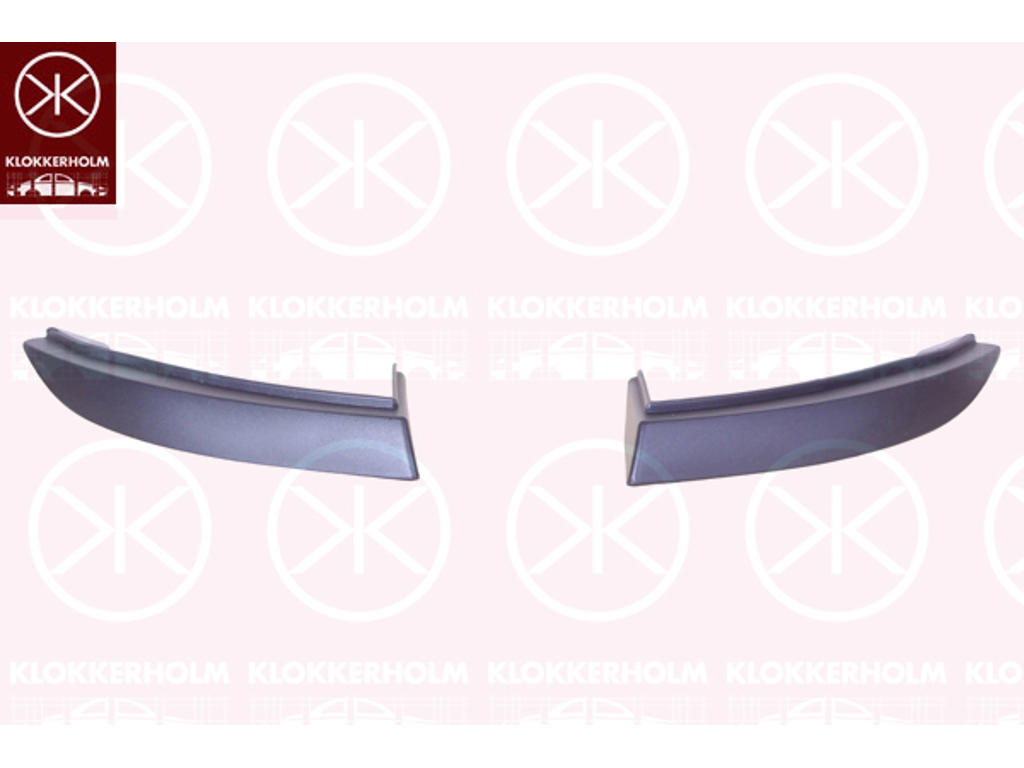 Trim/Protection Strip, bumper, Set, Rear, black, Colour: Mat