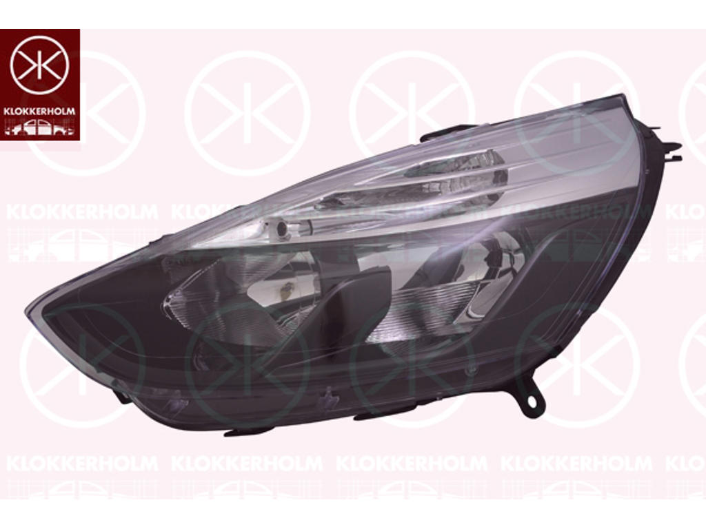 Headlight, H7/H1, Right, PY24W, Illuminance [lx]: 12.5, Housing Colour: black, with motor for headlamp levelling, AL