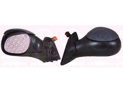 Exterior Mirror, w/primer, Electronically foldable, with thermo sensor, for electric mirror adjustment, Convex, Heatable, Right, Number of pins: 9