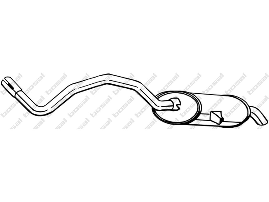 Rear Muffler, See accessories list for additionally required parts:  